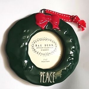 Rae Dunn Artisan Collection Christmas Picture Frame Ornament